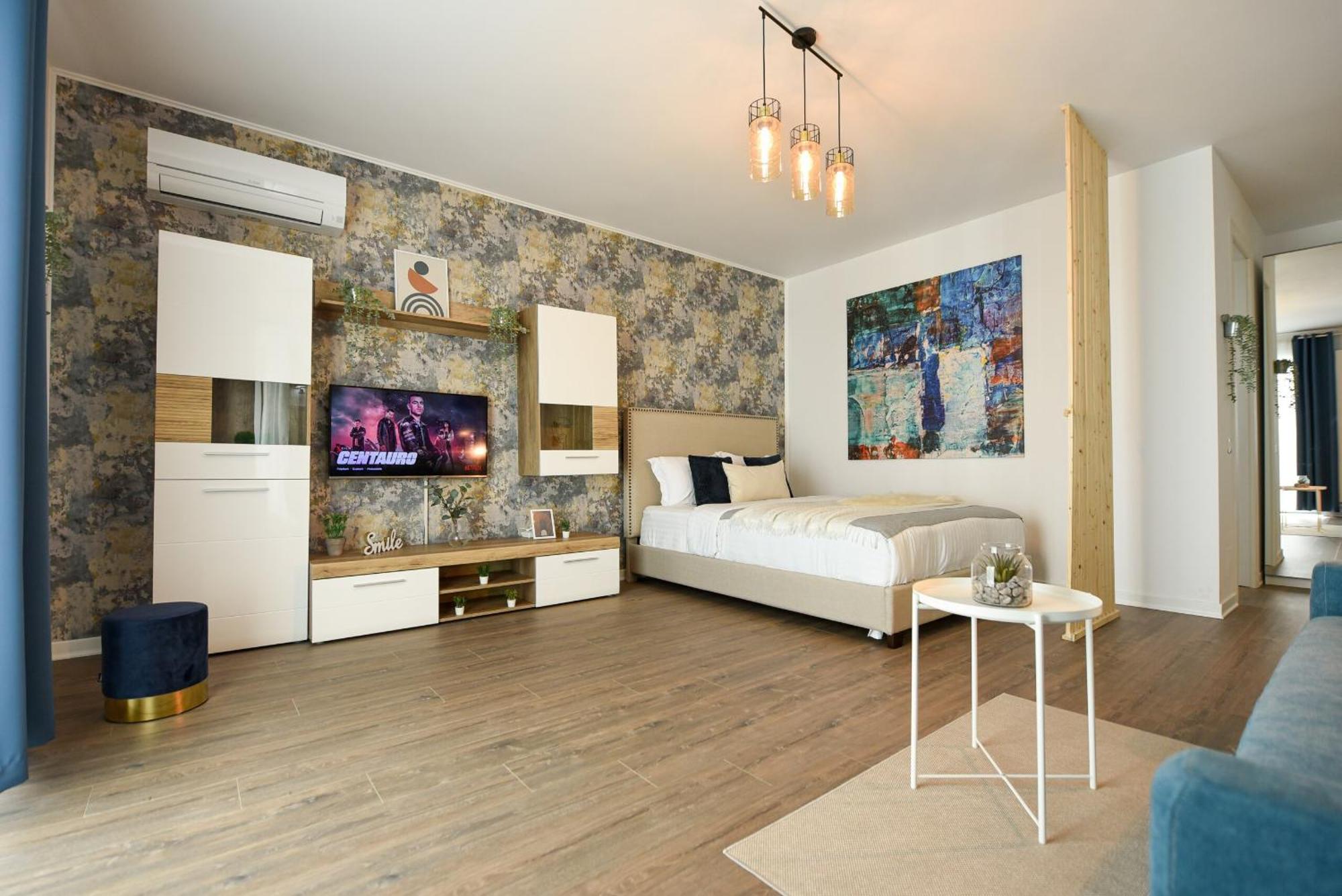 Infinite Horizons - Modern Living In North Business District Apartment Bucharest Room photo